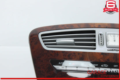 07-14 Mercedes W216 CL65 AMG Front Center Dash AC Control Panel w/ Clock OEM