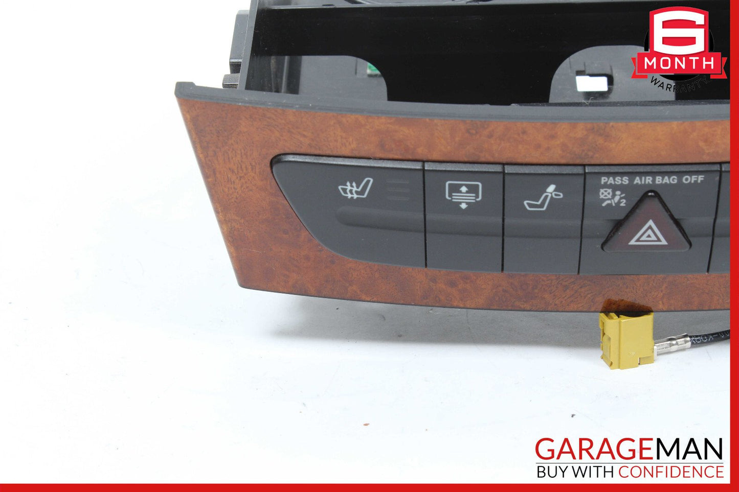 07-09 Mercedes W211 E320 E350 Hazard Switch Control Panel Wood OEM