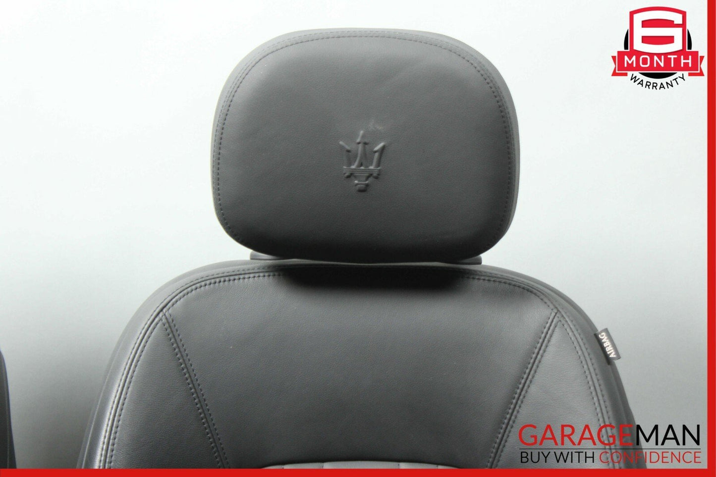 14-17 Maserati Ghibli Front Left & Right Complete Seat Cushion Assembly Black