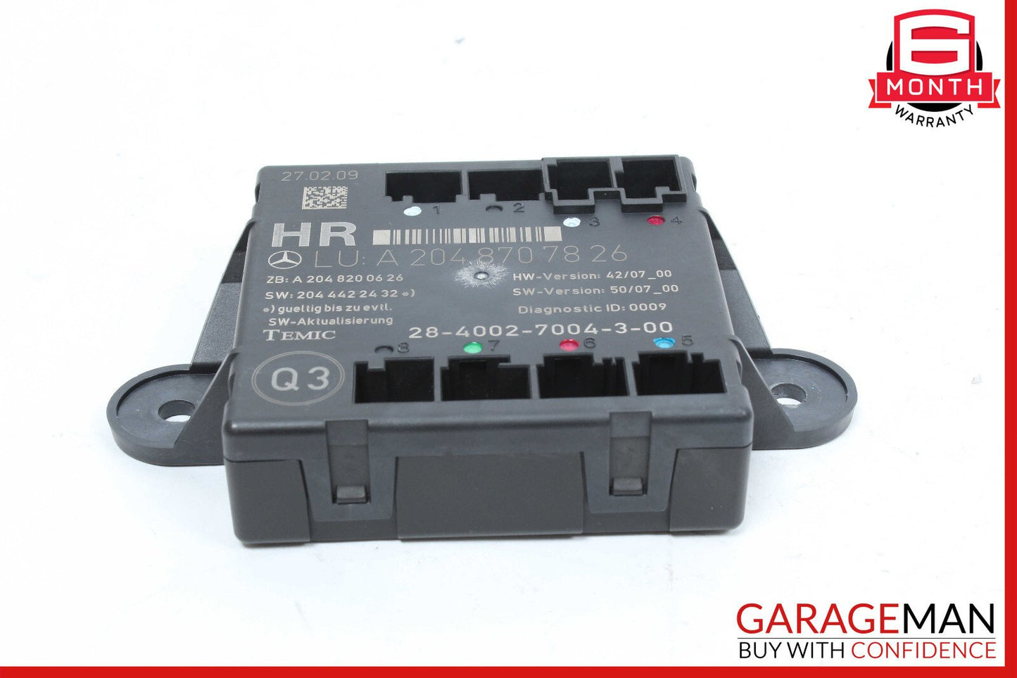 08-14 Mercedes W204 C300 C350 Rear Right Side Door Control Module OEM