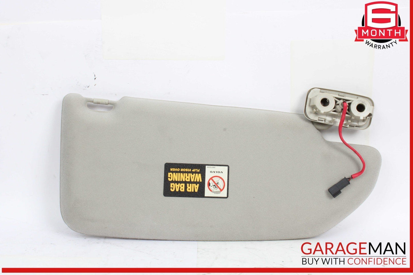 05-09 Volvo S60 Front Left Driver Side Sun Visor Gray OEM
