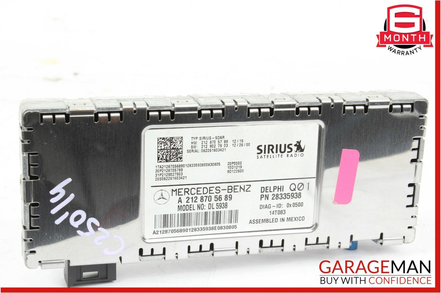 Mercedes W204 C250 SLK250 E350 Sirius Satellite Radio Receiver 2128705689 OEM