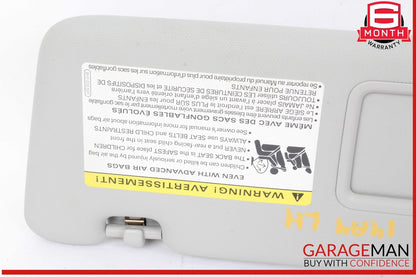09-16 Audi A4 Front Left Driver Side Sun Visor Sunvisor Gray 8U0857551F OEM