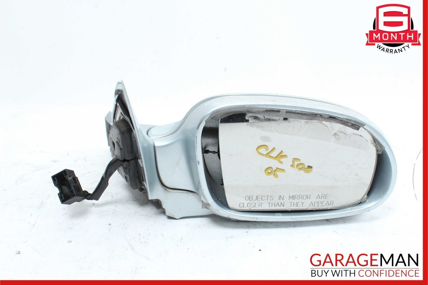 03-09 Mercedes W209 CLK500 Front Right Side Mirror Rear View Tellurium Silver