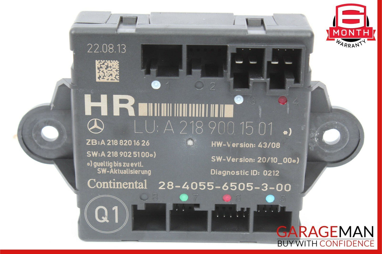 08-15 Mercedes W204 C250 C350 Rear Right Passenger Side Door Control Module Unit