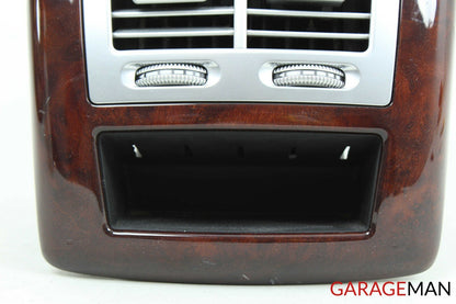 07-13 Mercedes W221 S450 S550 Rear Center Console A/C Air Vent Trim Panel Wood