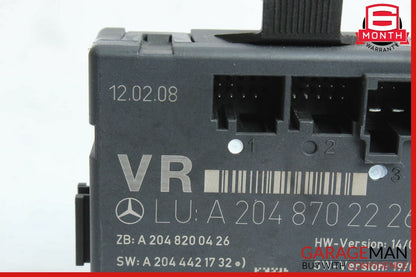 08-18 Mercedes W204 C300 C250 E400 Front Right Side Door Control Module OEM