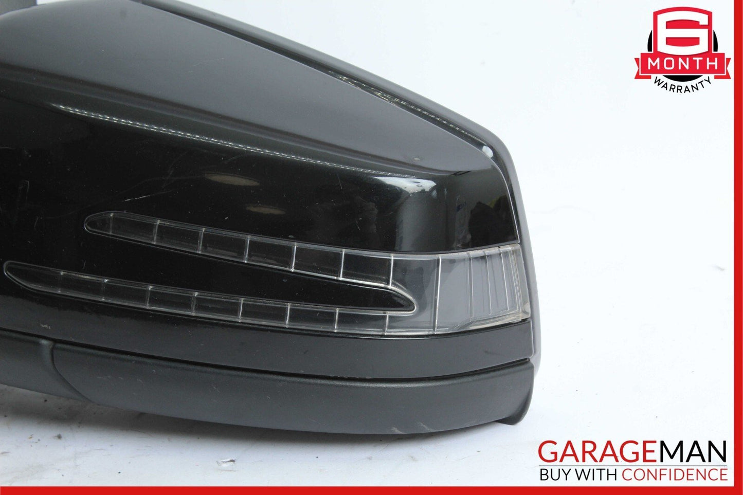08-14 Mercedes W204 C250 C300 Front Left Side Mirror Rear View Door Black OEM