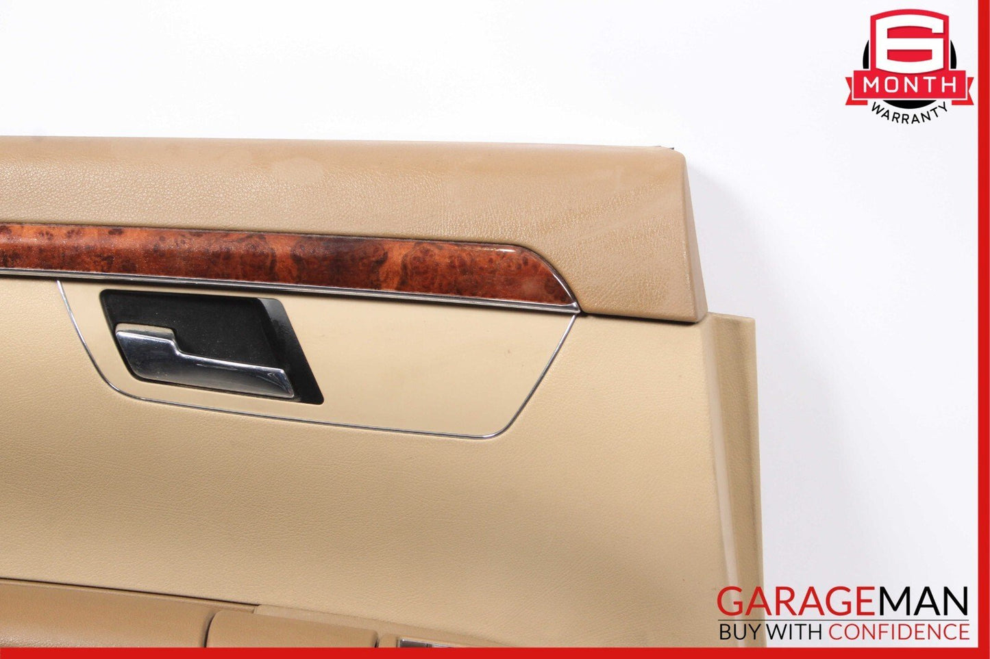 07-09 Mercedes W221 S550 Rear Left Side Complete Interior Door Panel Brown OEM