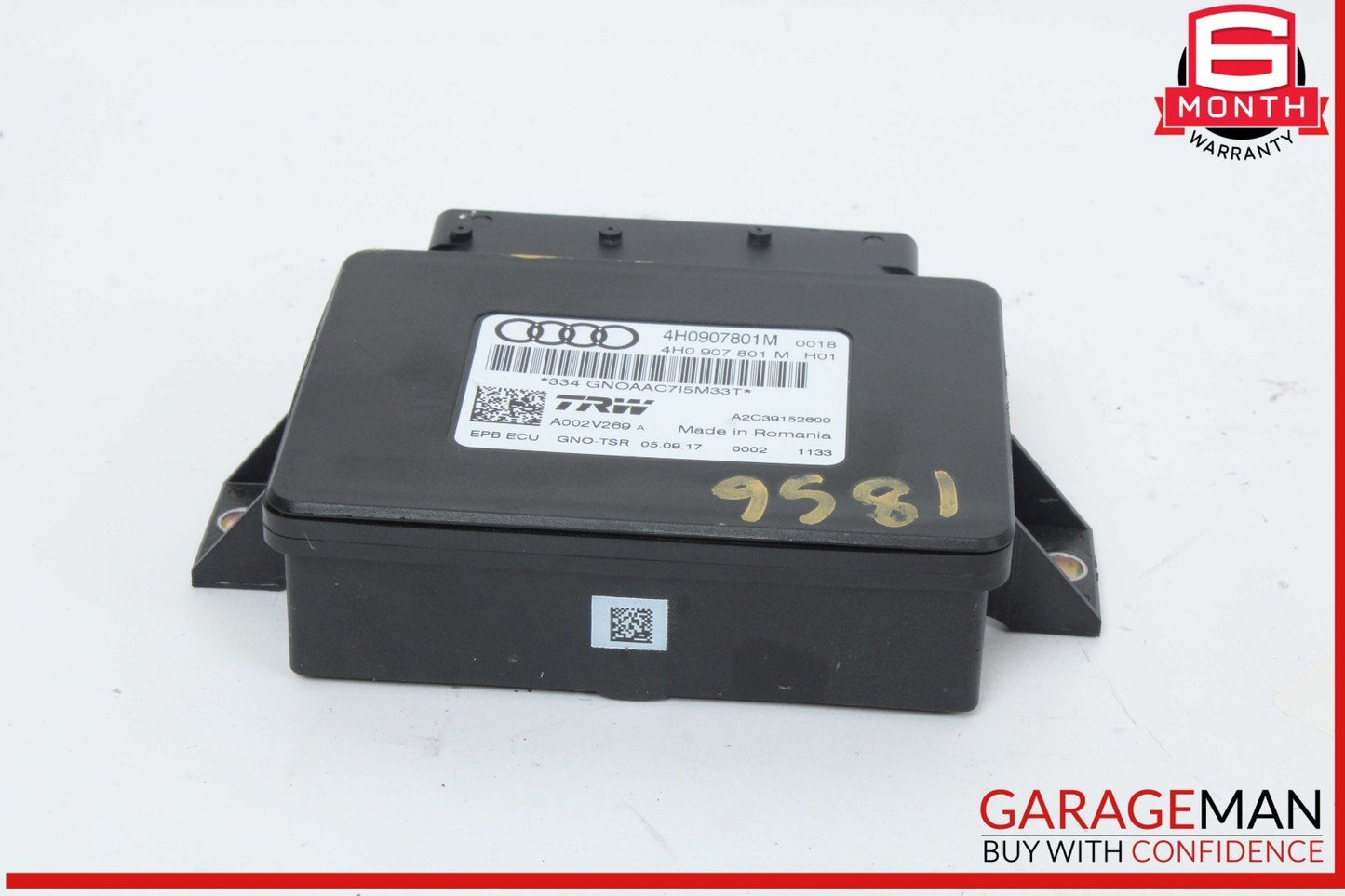 12-18 Audi S6 A7 A6 Electronic Parking Brake Control Module Unit 4H0907801F OEM