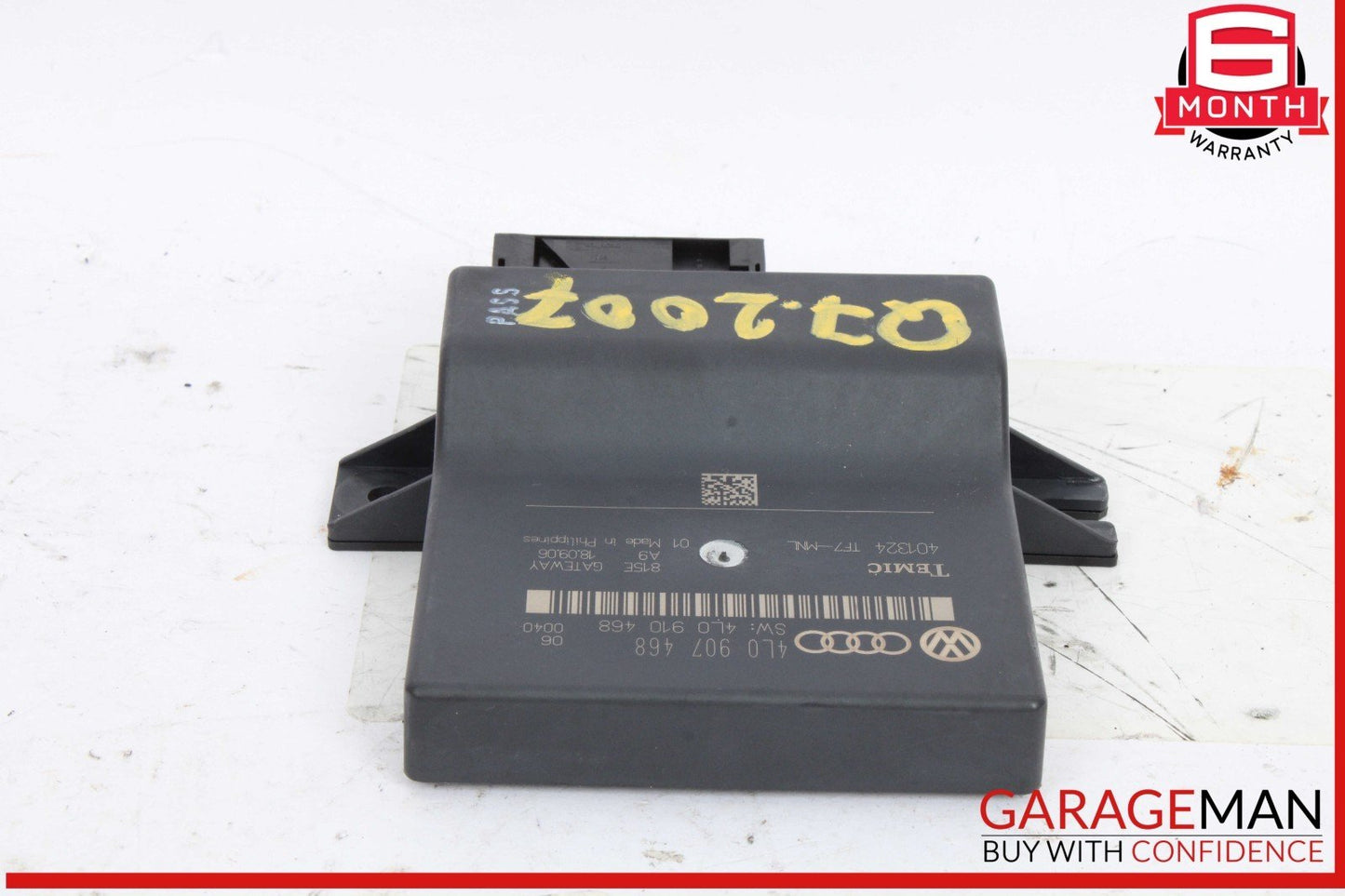 07-09 Audi Q7 Central Gateway Control Module Unit Temic 4L0907468 OEM