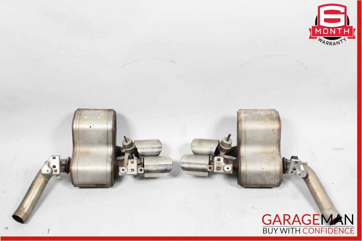 14-17 Maserati Ghibli Rear Left & Right Side Exhaust Muffler Tip Tips Set OEM