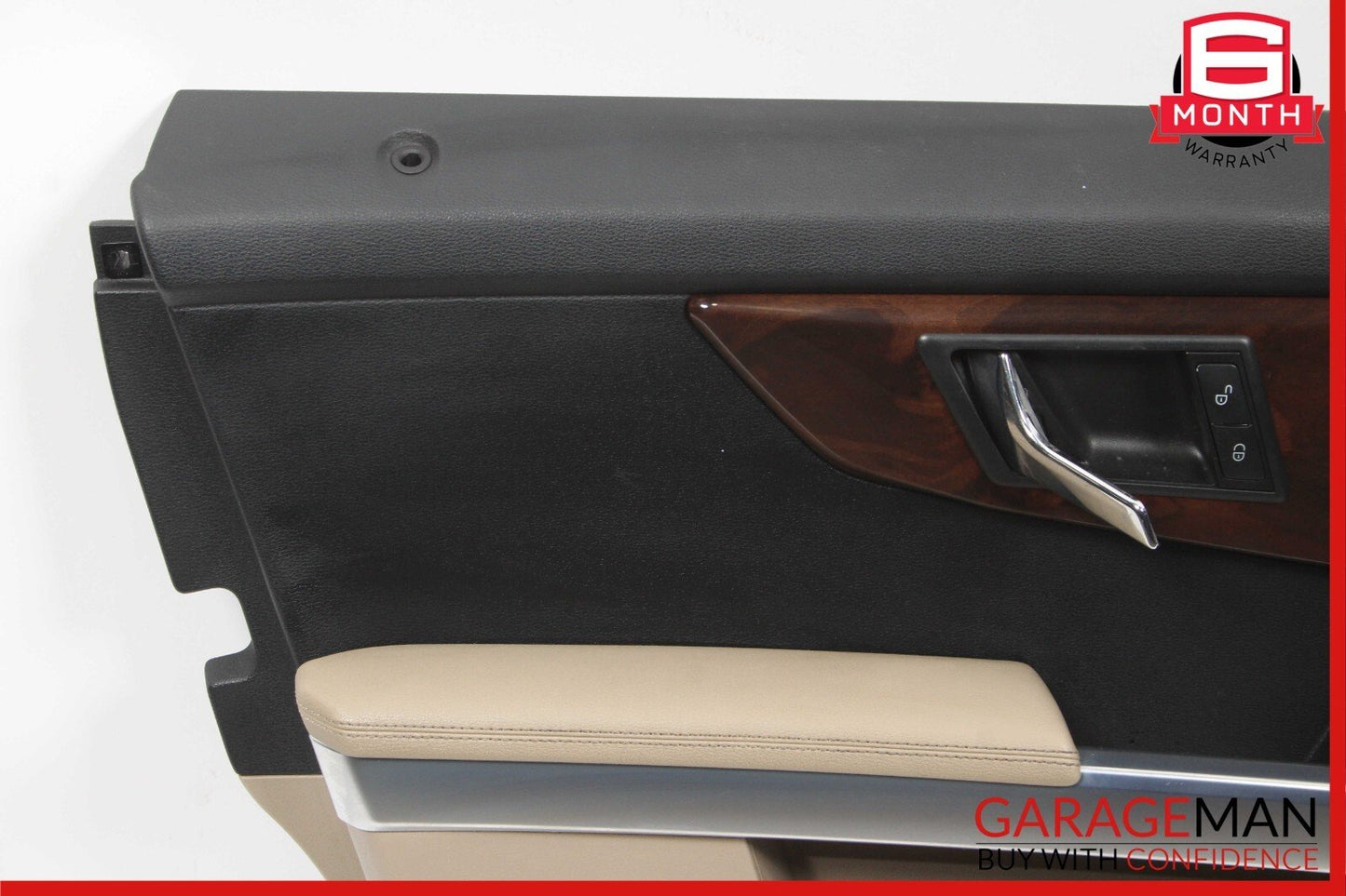 10-15 Mercedes X204 GLK350 Front Left Side Interior Door Trim Panel Cover Brown