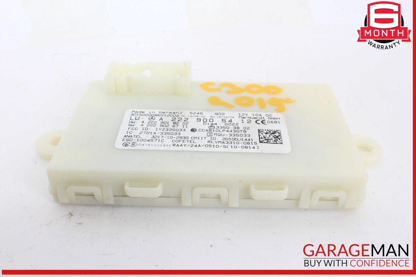 14-19 Mercedes W205 C300 S550 GLC350 Keyless Go Entry Control Module Unit OEM