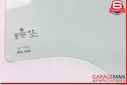 17-20 BMW 530E Rear Left Driver Side Door Window Glass OEM