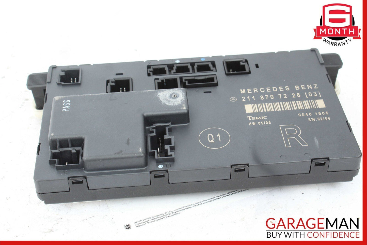 03-09 Mercedes W211 E350 E550 Front Right Passenger Door Control Module Unit OEM