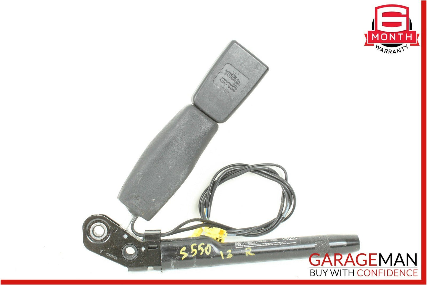 07-13 Mercedes W221 S550 CL600 Seat Belt Buckle Front Right Passenger Black OEM