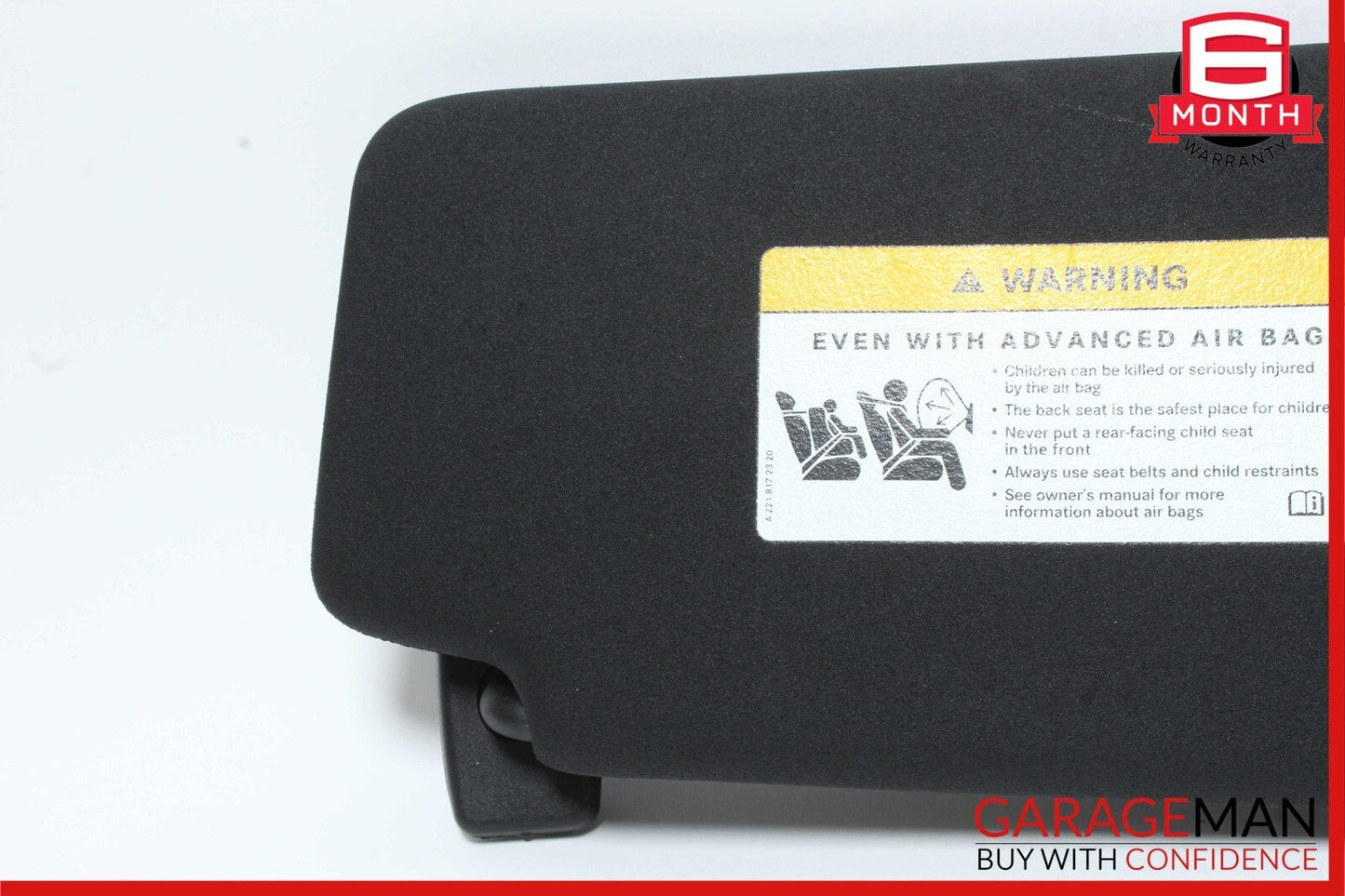 08-14 Mercedes W204 C250 Front Left Side Sun Visor Sunvisor Shade Cover OEM