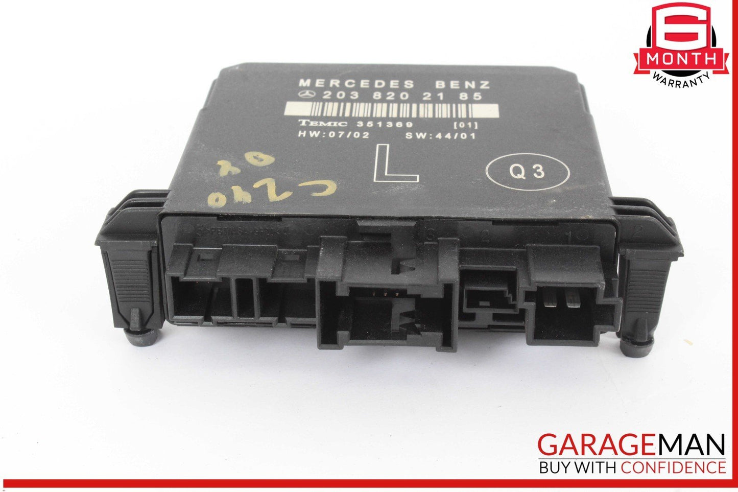 01-07 Mercedes W203 C240 C350 Rear Left Side Door Control Module 2038202185 OEM