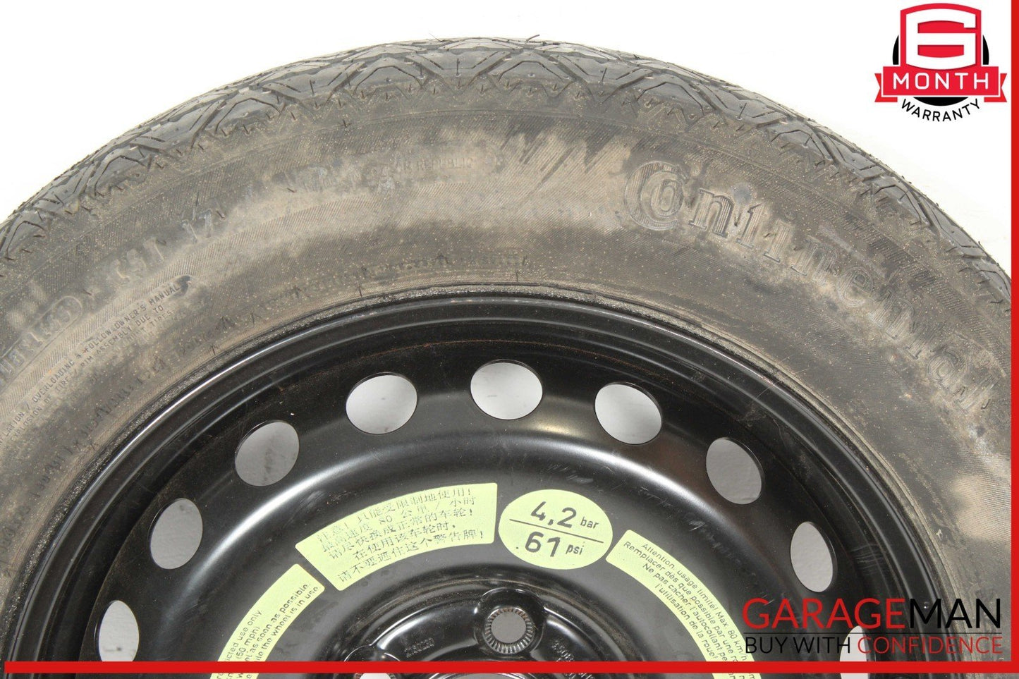 08-14 Mercedes W204 C250 C300 Emergency Spare Tire Donut Wheel Rim 125 90 16"