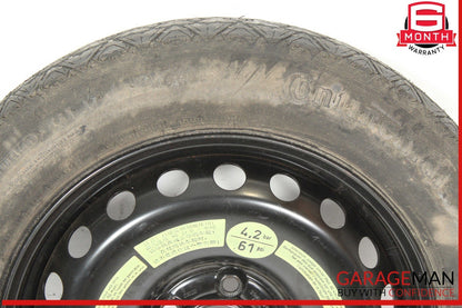 08-14 Mercedes W204 C250 C300 Emergency Spare Tire Donut Wheel Rim 125 90 16"