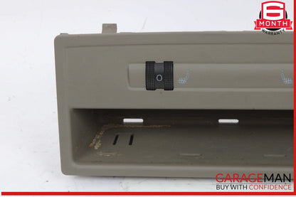 07-15 Audi Q7 Rear Heated Seat Control Switch w/ Trim Cover Panel 8E0963563 OEM