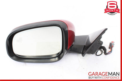 16-20 Jaguar XF Front Left Driver Side Door Rear View Mirror Red OEM