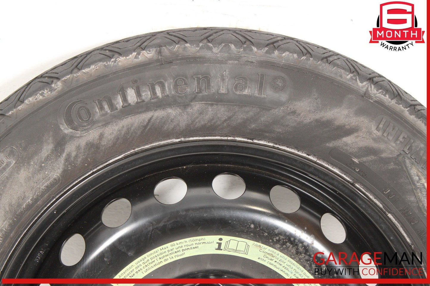 08-14 Mercedes W204 C250 C300 Emergency Spare Tire Donut Wheel Rim 125 90 16"