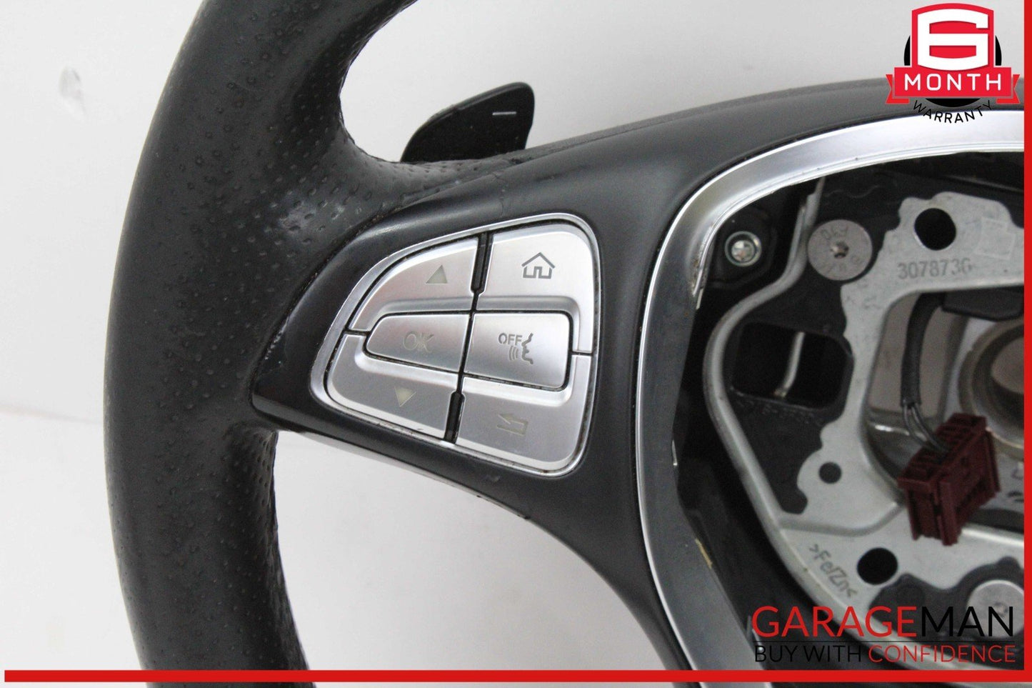 15-18 Mercedes W205 C300 GLC300 Steering Wheel Black w/ Paddle Shifters OEM