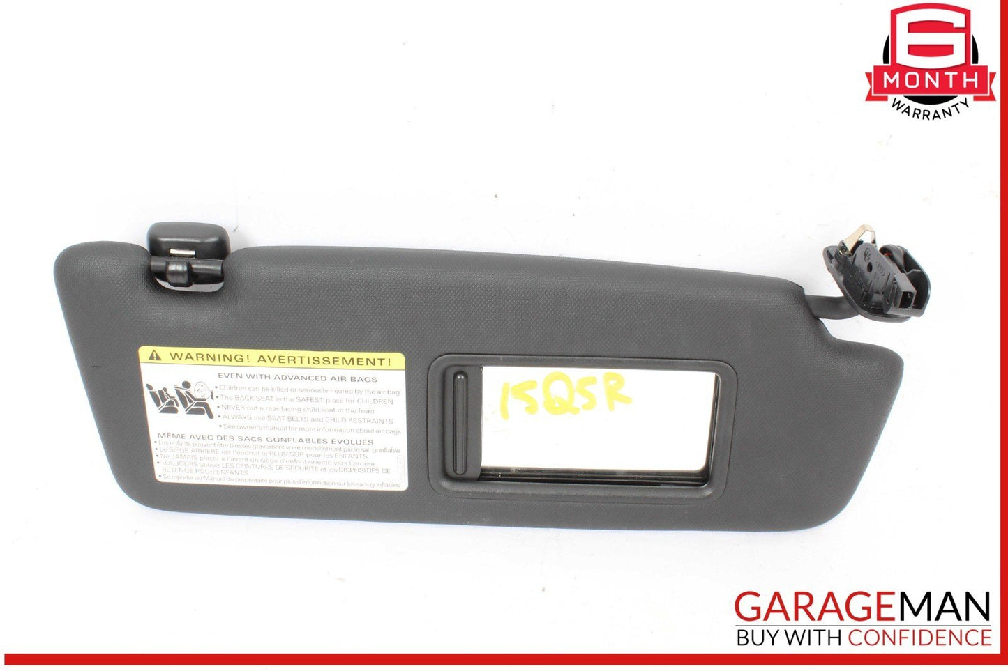 13-18 Audi Q5 Q3 Front Right Passenger Side Sun Visor Sunvisor Black 8K0857552