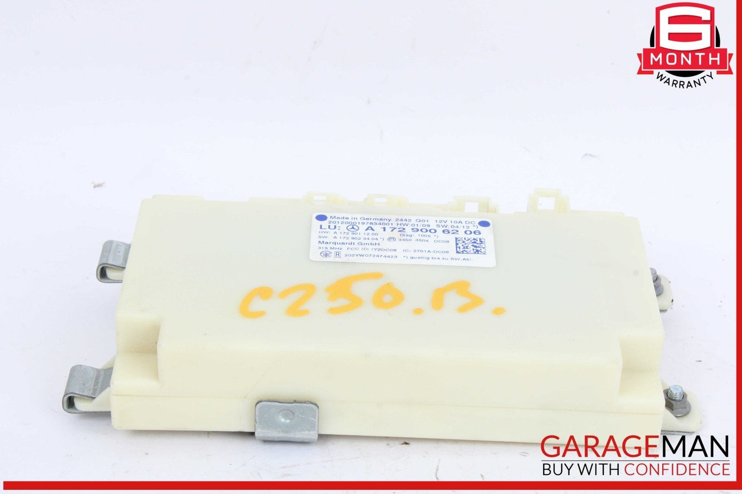 10-15 Mercedes W204 C250 CGI C300 Keyless Go Entry Control Module 1729006206 OEM