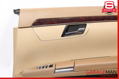 07-09 Mercedes W221 S550 Rear Right Side Complete Interior Door Panel Trim Brown