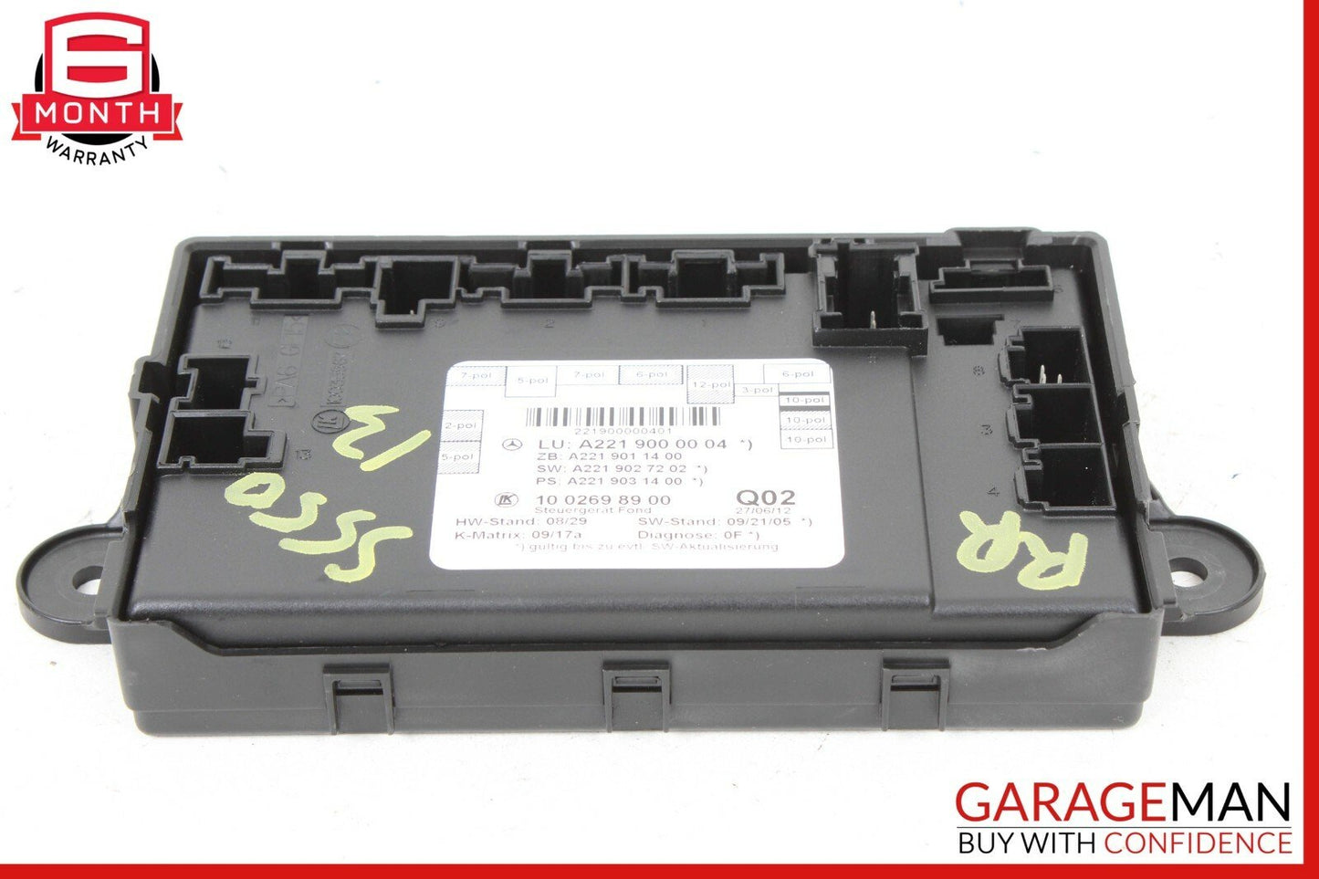 07-13 Mercedes W221 S550 S63 AMG Rear Right / Left Door Control Module Q02 OEM