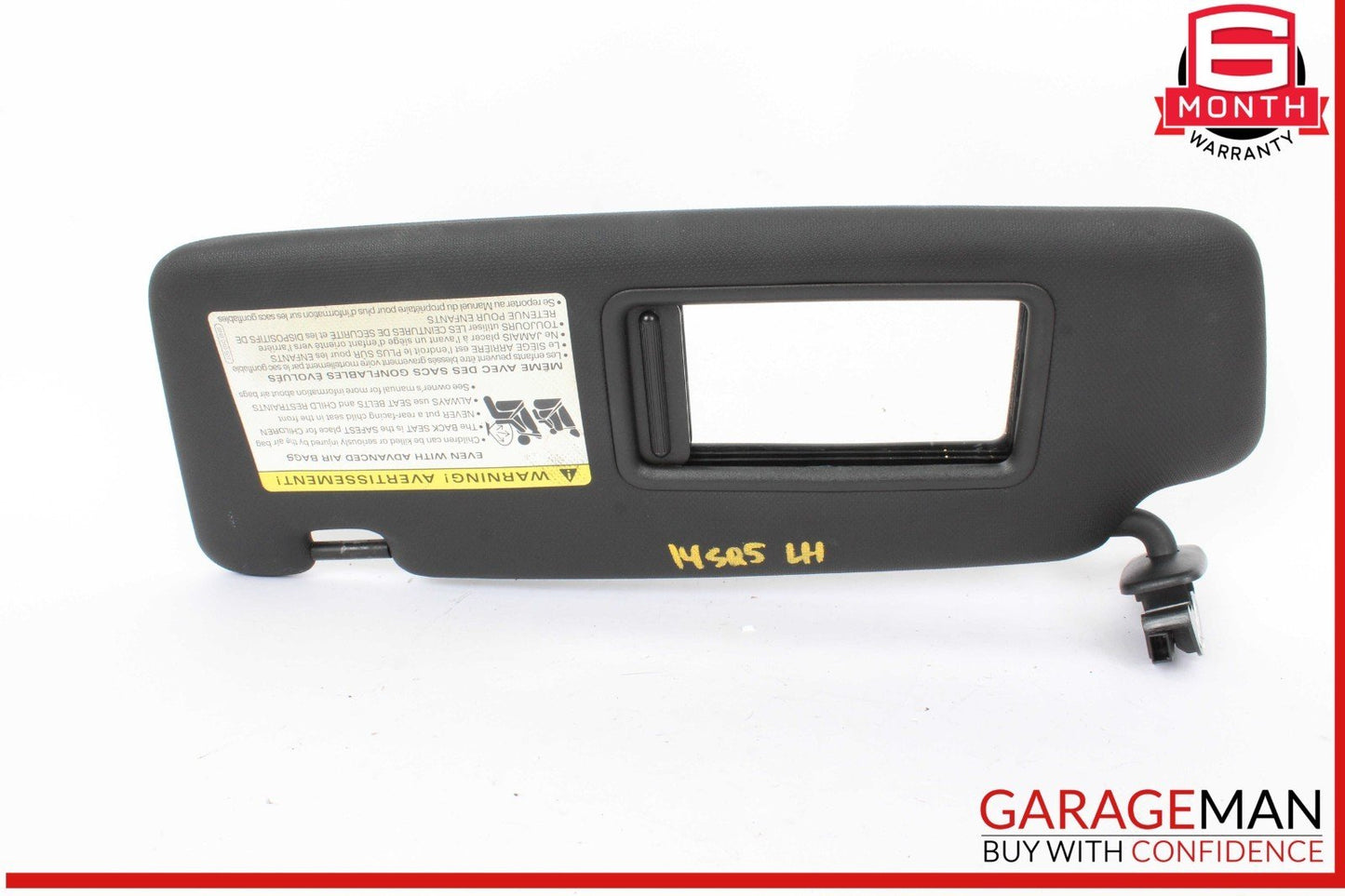 14-17 Audi SQ5 Front Left Driver Side Sun Visor Sunvisor Black 8K0857551 OEM