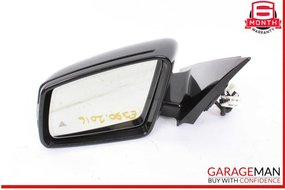 14-16 Mercedes W212 E350 Front Left Side Door Rear View Mirror w/ Blind Spot
