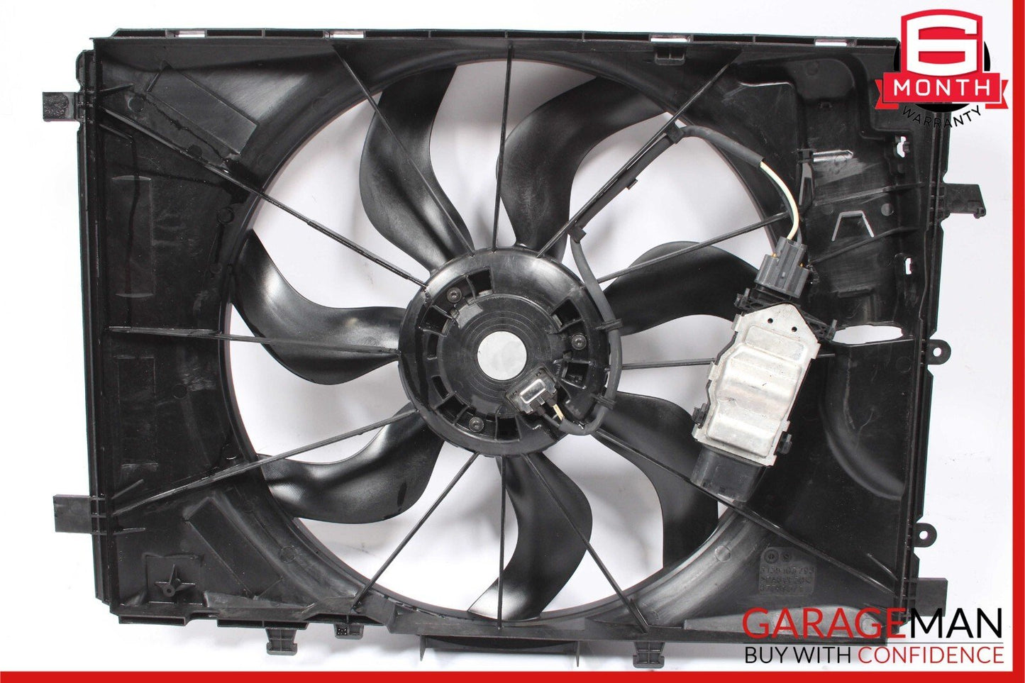 12-20 Mercedes R172 SLK250 CLA250 Engine Radiator Cooling Fan Motor Shroud Assy