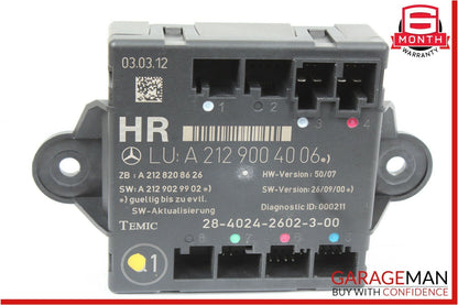 08-14 Mercedes W204 C250 C300 Sedan Rear Right Side Door Controller Module Unit