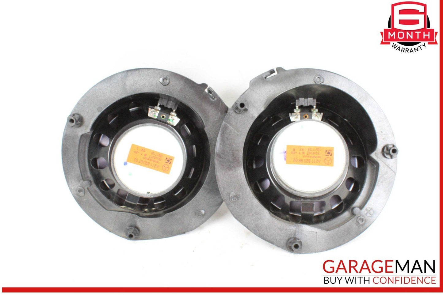 07-09 Mercedes W211 E550 Rear Right & Left Side Door Audio Speakers Set of 2 OEM