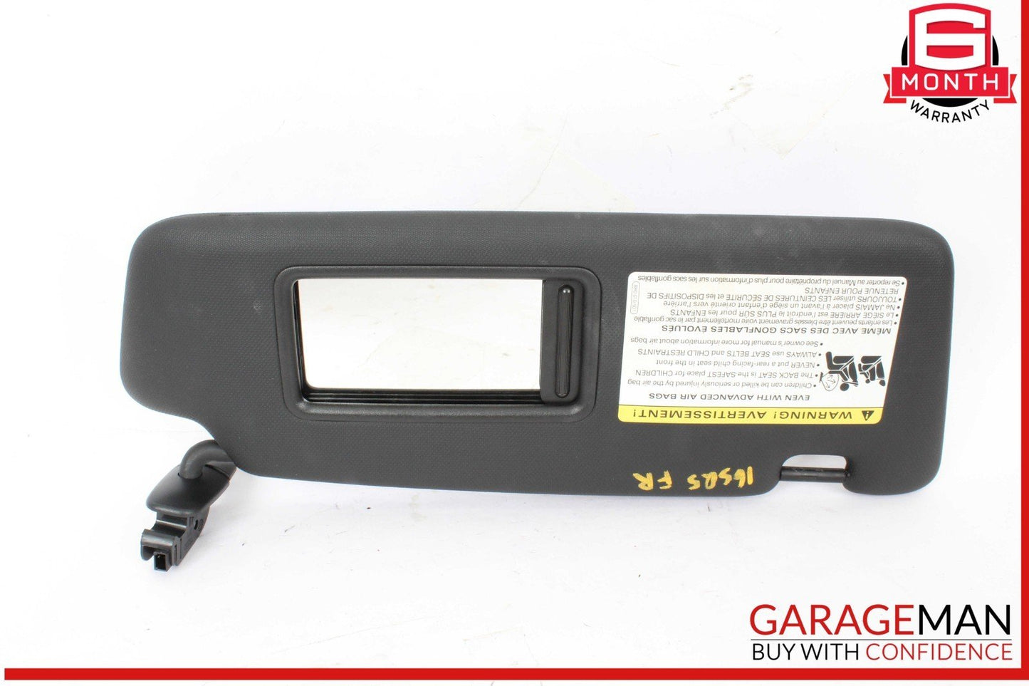 14-17 Audi SQ5 Front Right Passenger Side Sun Visor Sunvisor Black 8K0857552 OEM