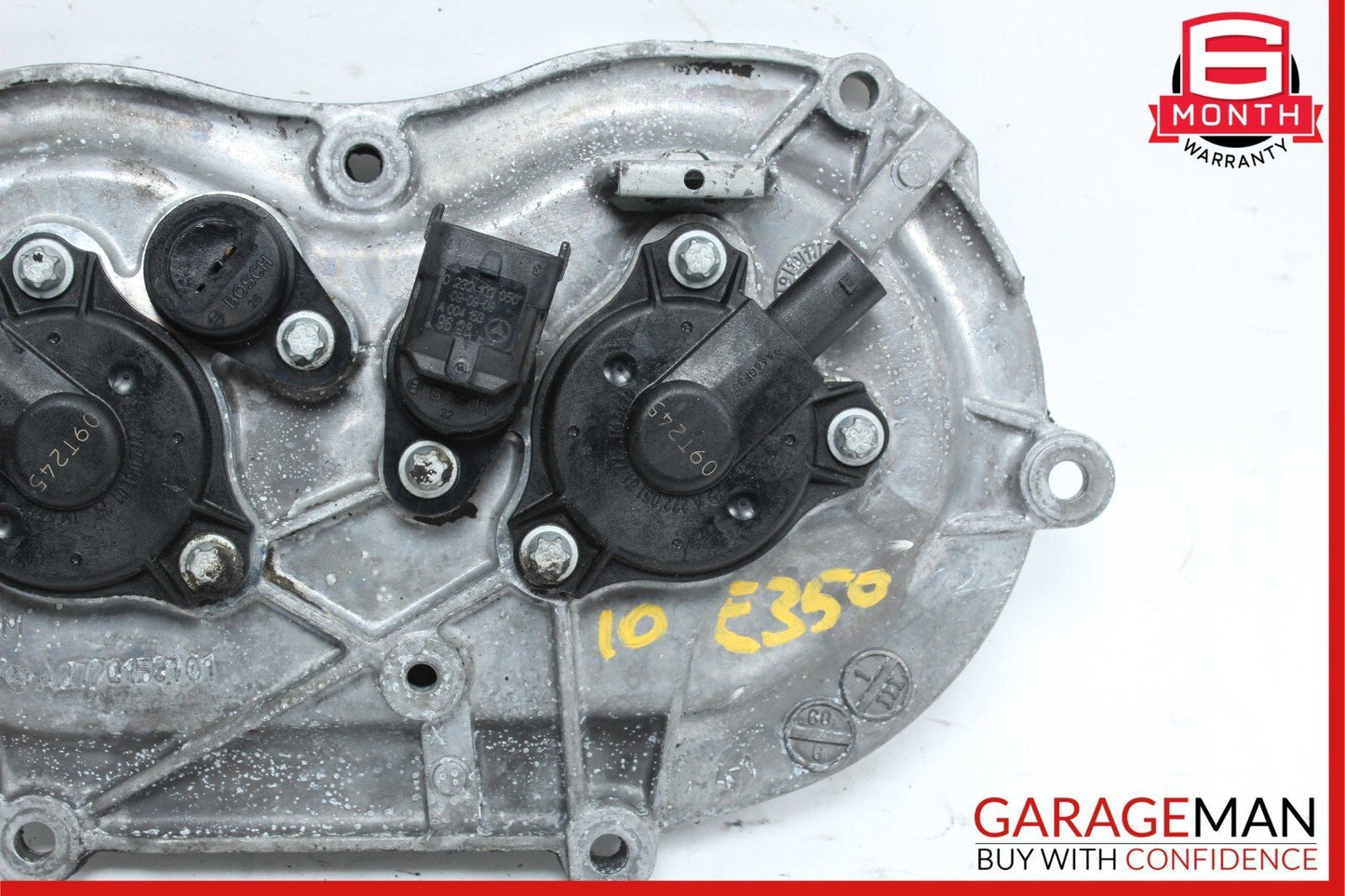 06-13 Mercedes W212 E350 S550 Front Right Engine Timing Chain Cover Plate OEM