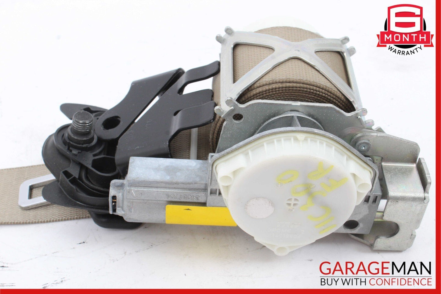 08-14 Mercedes W204 C300 Front Right Side Seatbelt Seat Belt Retractor Beige