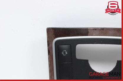 10-13 Mercedes W212 E350 E400 E550 Center Console Switch Trim Cover Bezel Wood