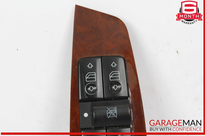 03-06 Mercedes W220 S500 Front Left Driver Side Master Window Switch Trim Wood