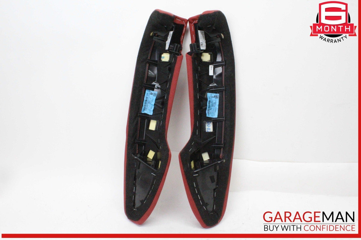 18-24 Audi S5 A5 Rear Left and Rear Right Side Seat Bolster Trim Panel Red OEM