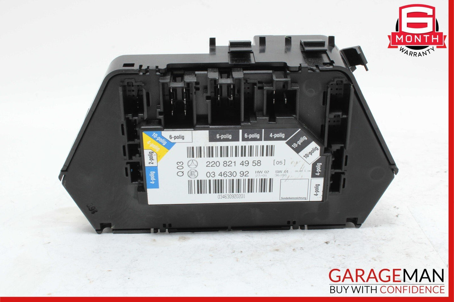 00-06 Mercedes W220 S55 AMG Rear Left Driver Side Seat Switch 2208214958 OEM