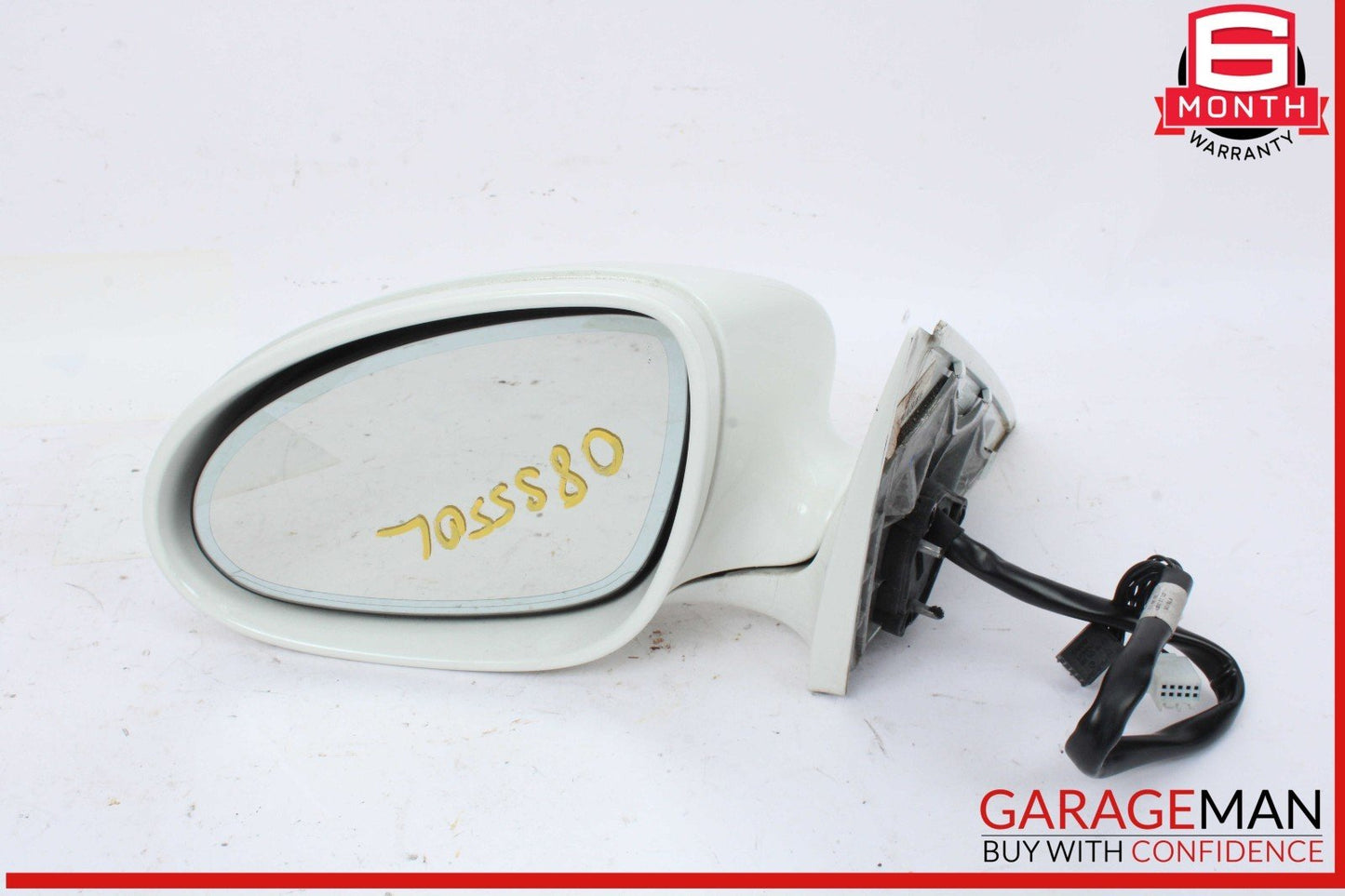 07-09 Mercedes W221 S550 S600 Front Left Side Door Rear View Mirror White OEM