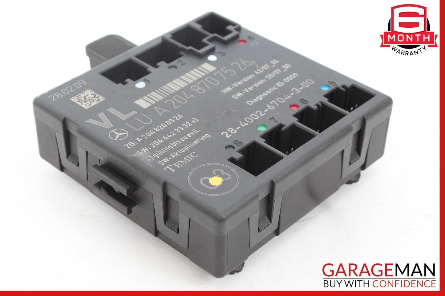 08-18 Mercedes W204 C280 C300 E400 Front Left Side Door Control Module Unit