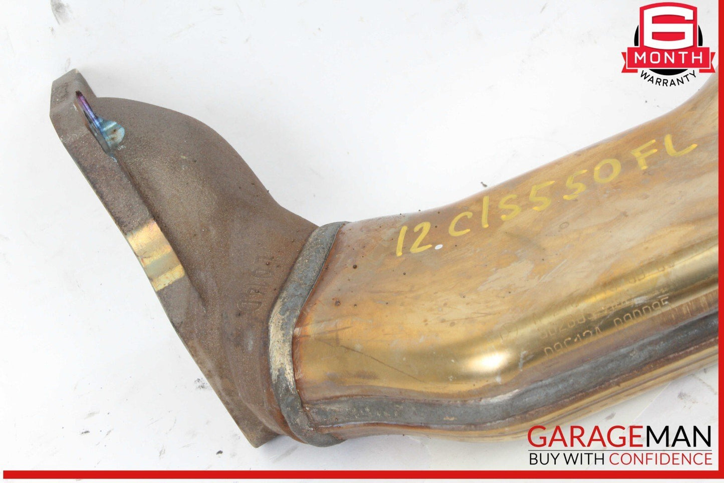 12-18 Mercedes W218 CLS550 4.6L Left Exhaust Pipe Adapter 2781400908 OEM