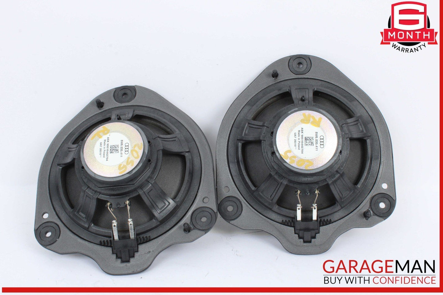 17-24 Audi S5 RS5 Rear Left and Rear Right Side Door Audio Speaker Set of 2 OEM