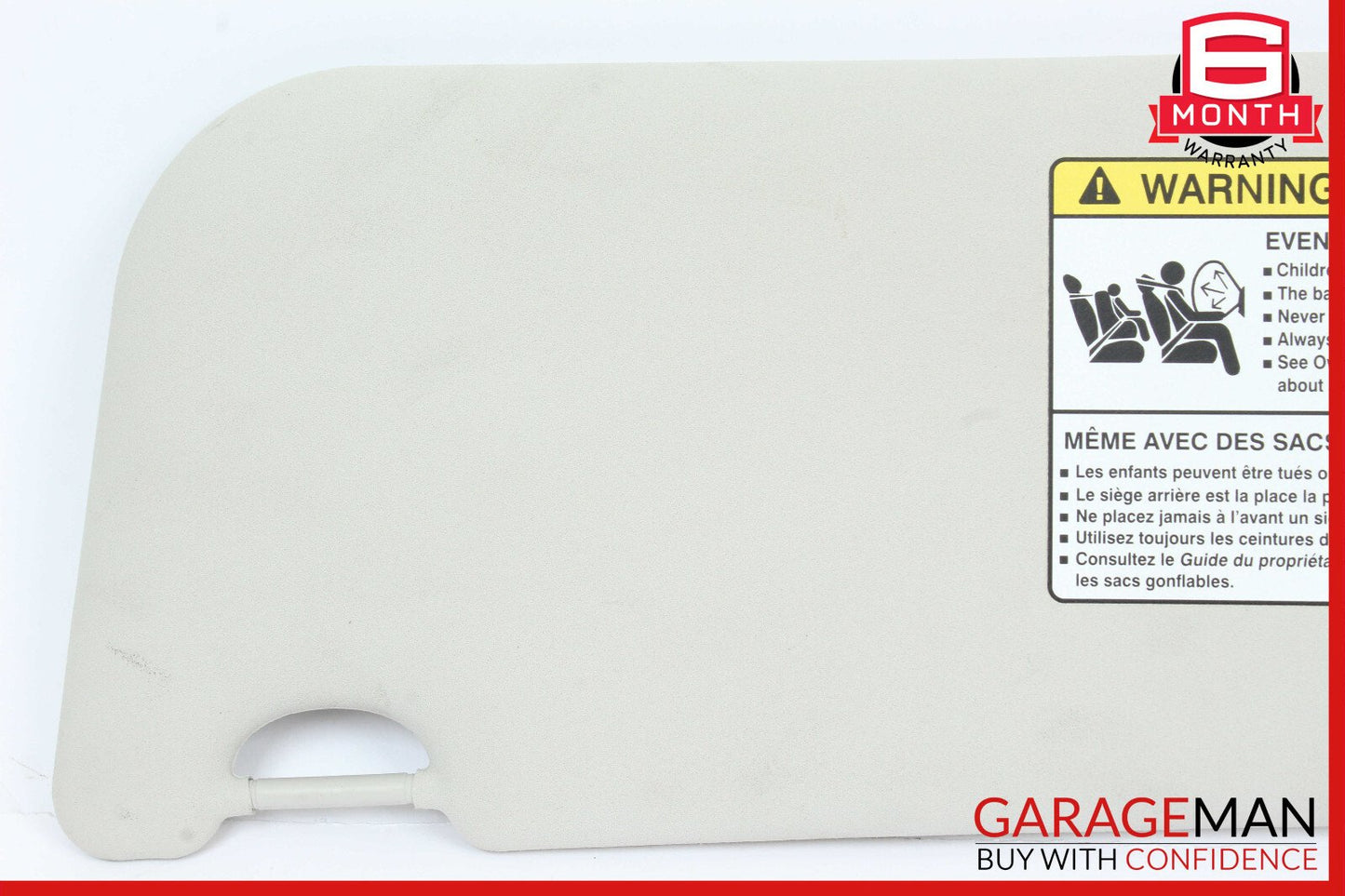 17-19 Jaguar XE Front Right Passenger Side Sunvisor Sun Visor Gray OEM